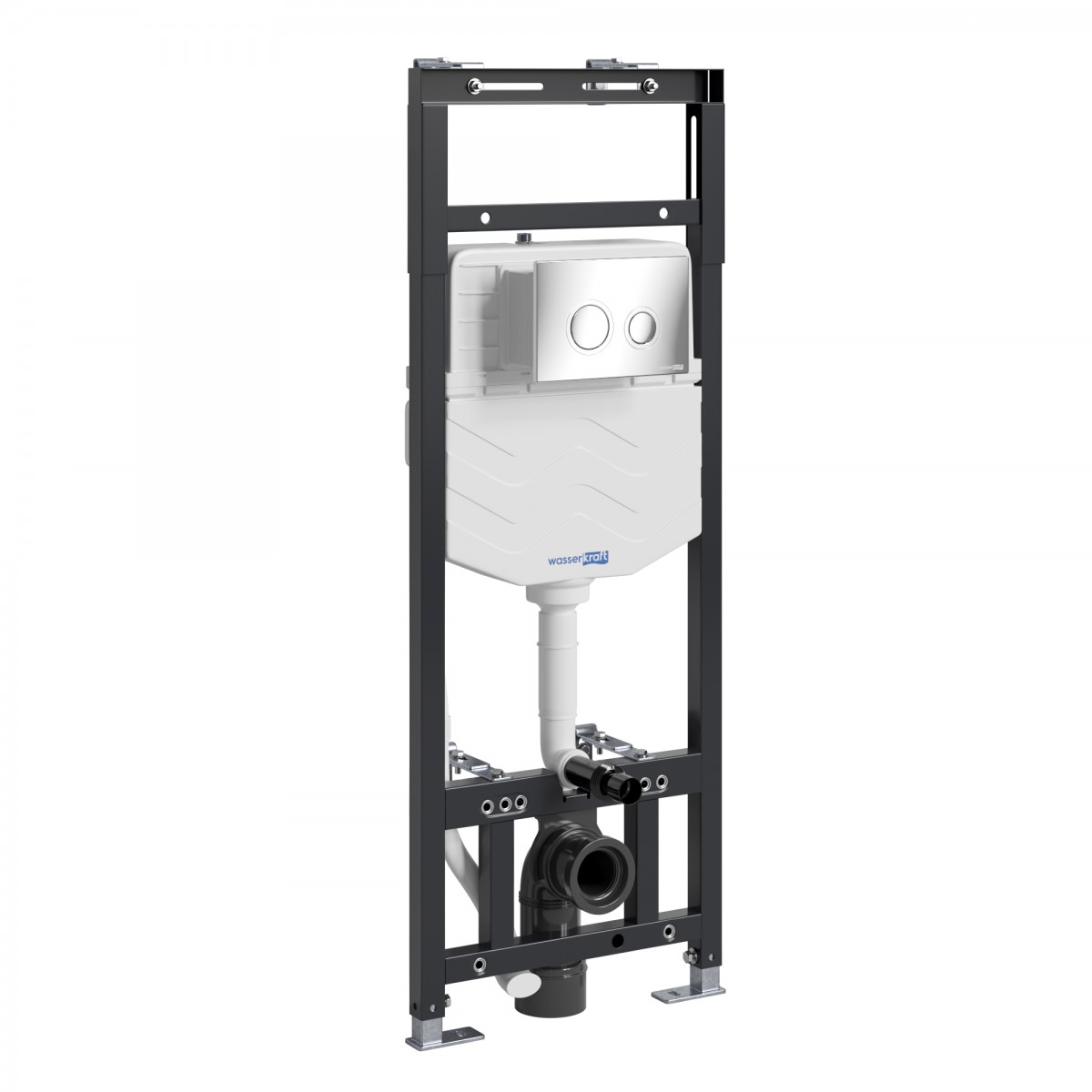 Инсталляция для подвесного унитаза WasserKraft Alme 15TLT.010.ME.CH01 (цвет клавиши хром)