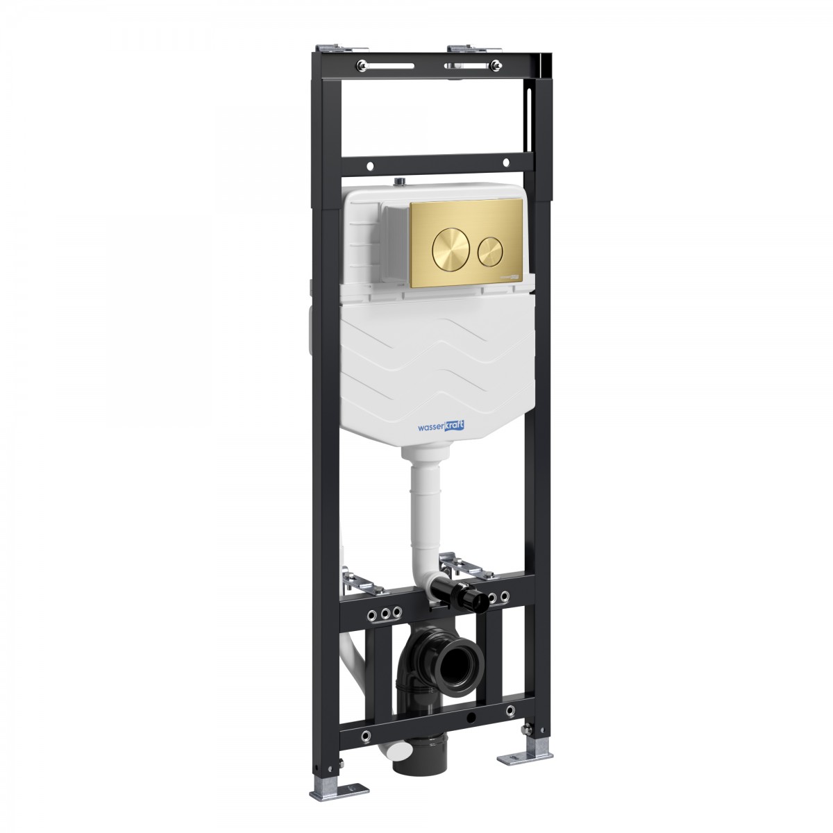 Инсталляция для подвесного унитаза WasserKraft Alme 15TLT.010.ME.MG02 (цвет клавиши золото матовое)