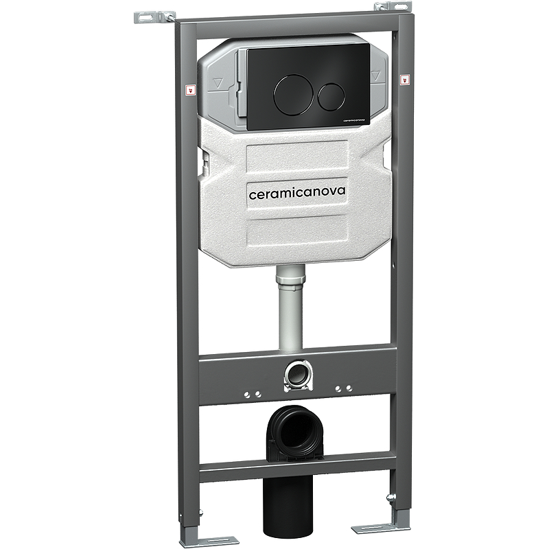 Инсталляция для подвесного унитаза Ceramica Nova Envision CN1001B (цвет клавиши чёрный матовый)
