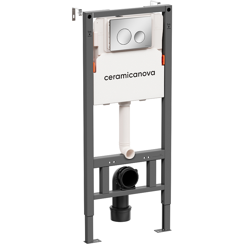 Инсталляция для подвесного унитаза Ceramica Nova Balance CN121001CH (цвет клавиши хром)