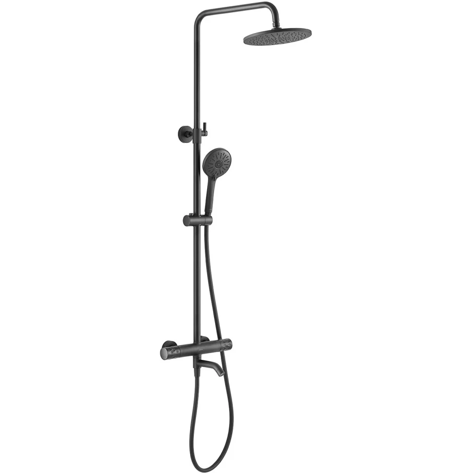 Душевая система Arrow AG3317SHMB (чёрный матовый) с термостатом