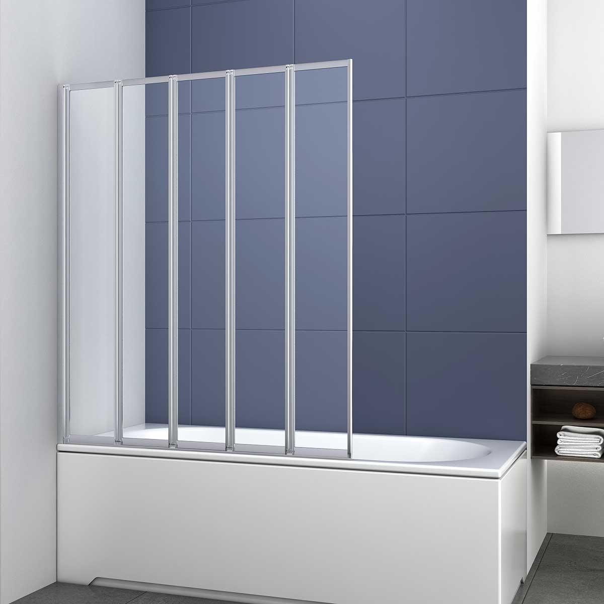 Шторка на ванну Vincea VSB-32120CL 1200*1400 мм (хром/прозрачное)