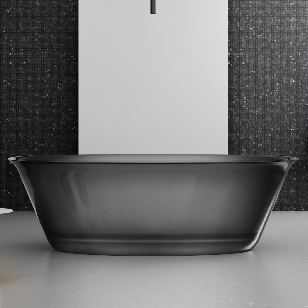 Ванна из полиэфирной смолы Abber Kristall AT9707Onyx 170*75 см (чёрный)
